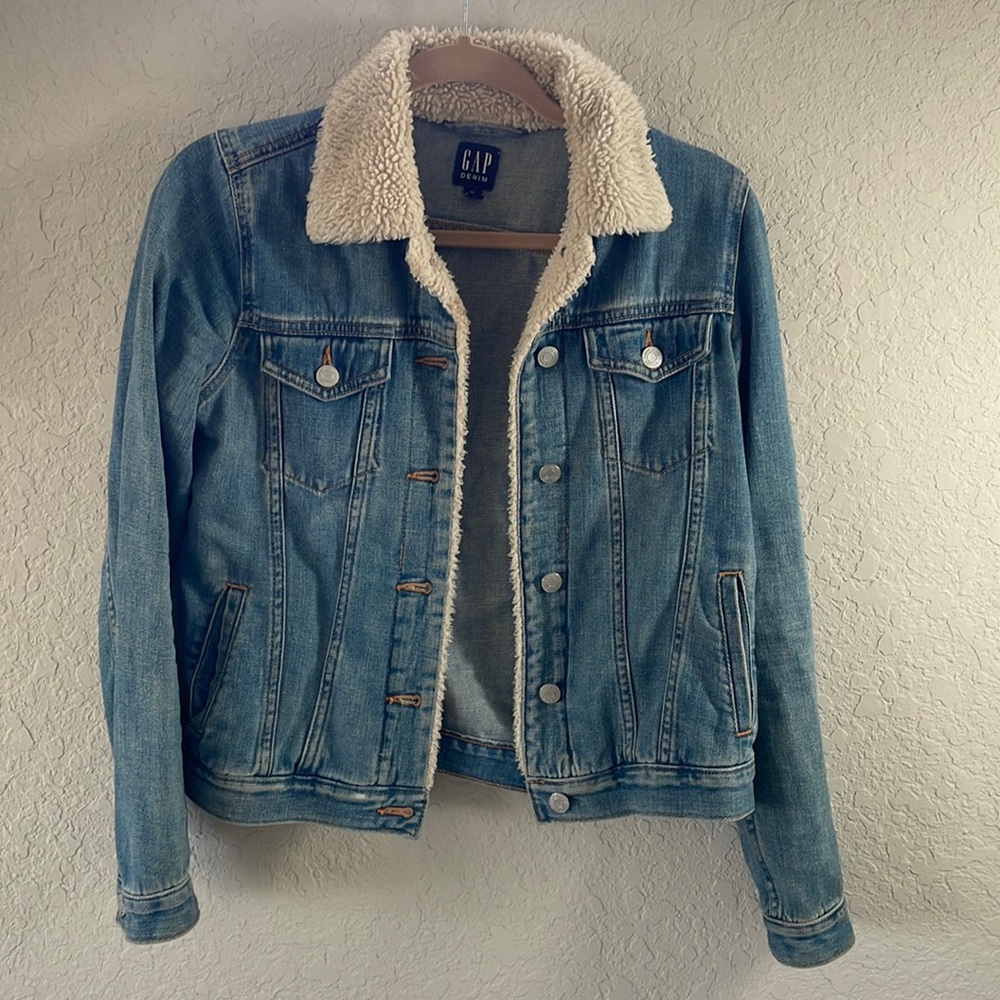 Gap Shearling Lined Jean Jacket - image 1